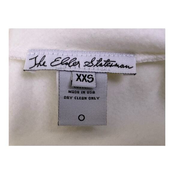 The Elder Statesman Sweatshirt Long Sleeve Fleece Crewneck XXS White W/ Sardinia - Picture 12 of 12